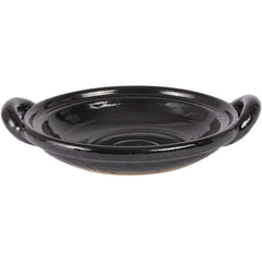 Haseen NCT-15 Ceramic Plate, Black, Small, Direct Fire Safe, Microwave, Oven Safe, Empty Firing