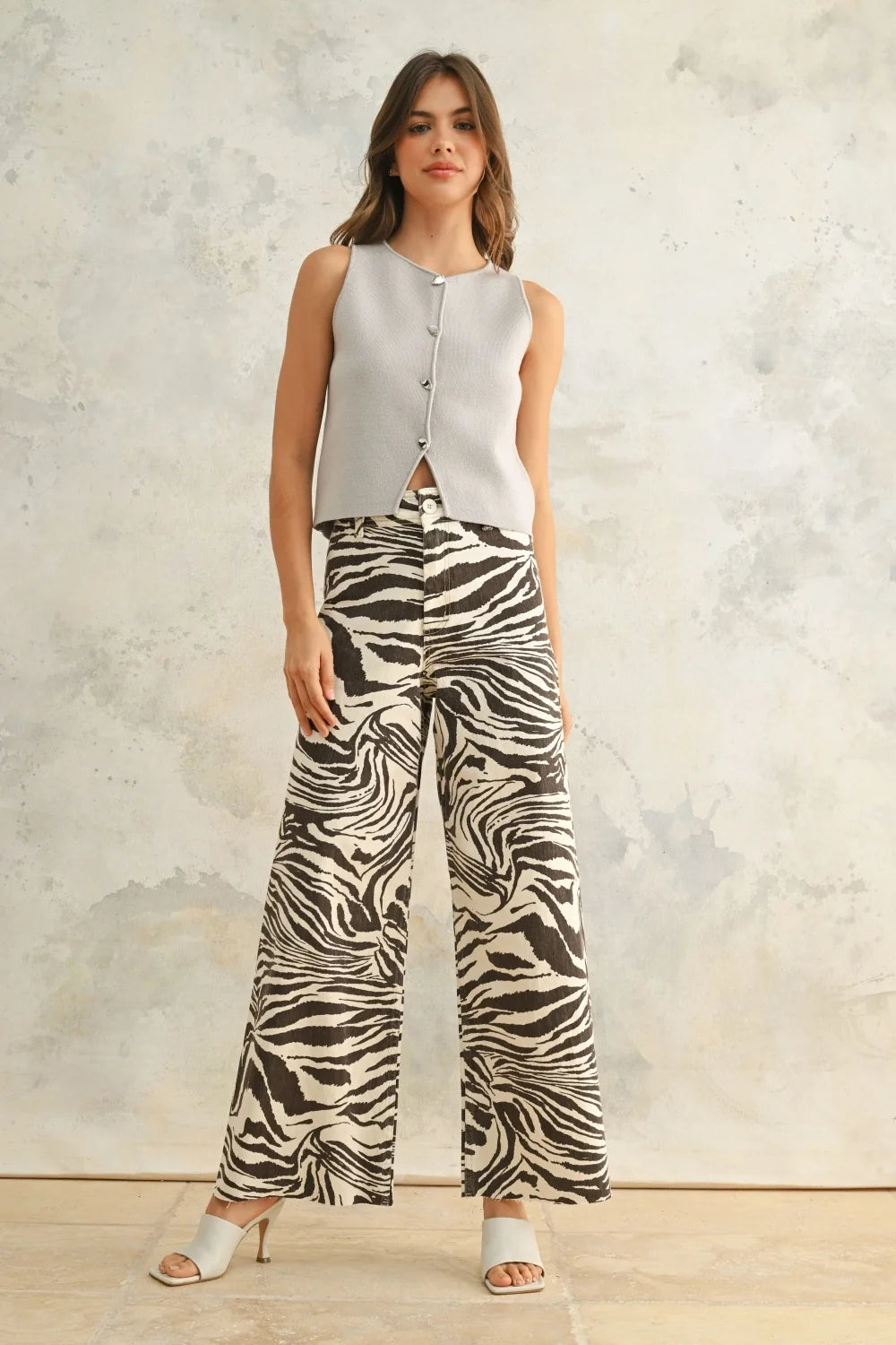 The Wildside Denim Pant - Brown Zebra