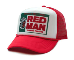 Red Man Chewing Tobacco Hat Vintage Redman Logo Truckers Cap Adult Multi