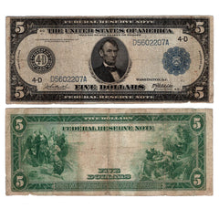 1914 $5 Federal Reserve Bank of Cleveland Fr. 856 - Fine