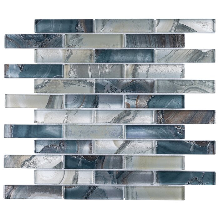 Ocean Glass Brick Joint Mosaic Tile